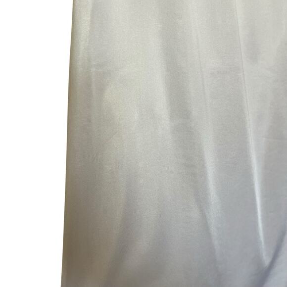 Vanity Fair | Vintage White Skirt Half Long Slip Slit Lace Trim Size Medium 27” - Picture 7 of 7